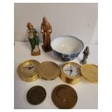 Blue/white Bowl, Reflections Quartz,  Bulova