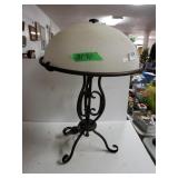 Frosted Round Iron Base Lamp