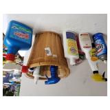 Small Bamboo Trash Can, Assorted Cleaning