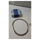 Ladies Silvertone Necklace- Marked Avon W/box