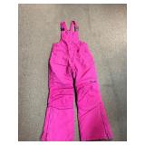 Youth Girls Lands End Pink Snow Bibs - Size 10