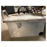 Sterilite Plastic Storage Container w/Wheels &