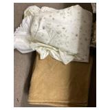 Fitted Sheet, Mattress Protector & Fleece Blanket