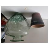 Large Glass Decorative Jar & Clay Flower Pot