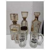 Glass Decanters,  Mugs