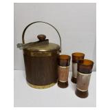 Ice Bucket & Matching Glasses