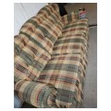 Plaid Double Reclining Couch