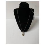 Silver Necklace And Pendant Marked Sterling