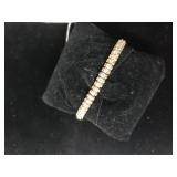 Gold Over Sterling Tennis Bracelet