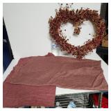 Berry Wreath And Primitive Material