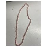 Ladies Light Pink Beaded Necklace - Heavy