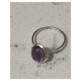 Sterling .925 Amethyst Gemstone Ring