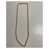 Ladies Rope a gain Necklace - Marked 14K