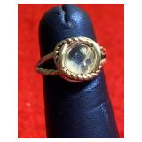 Tested Silver With Moonglow Gem