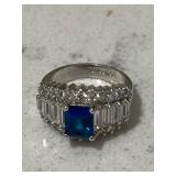 Vintage Sapphire/Diamond Gold Ring - 18K hge