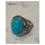 Tibetan Silver Southwestern Style Turquoise Ring