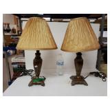 Pair Of Lamps. 1 Has Been Repaired