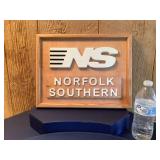 Norfolk & Western Railroad Wooden Sign