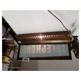 Light Up Telephone Sign