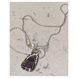 Sterling .925 Amethyst Gemstone Necklace