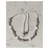 Vintage Artisan Crafted Necklace - Ivory Gold