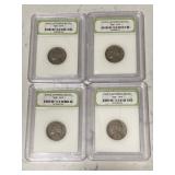(4) Certified INB Early Date Nickels, WW2 Era