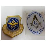 Military Airlift Command Patch And Masonic Magnet