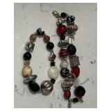 Murano Onyx Gemstone Bracelets