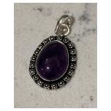 Amethyst Sterling .925 Gemstone Pendant