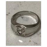 Vintage White Gold Solitaire Ring - 18K hge