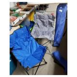 Blue & Grey Portable Chairs(3)