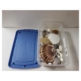 Small Storage Bin With Seashells