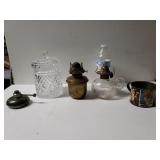 Vintage Oil Lamps Jar South Of The Border Tin Cup