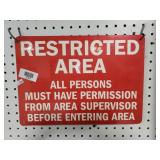 Restricted Area Sign