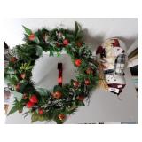 Christmas Wreath, Door Hanger,  Snowman