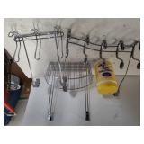 Metal Hanging Hooks, Basket & Antibacterial Wipes