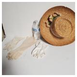 Decorative Hat And 3 Pair Of Vintage Gloves