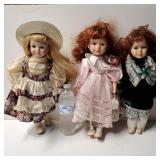 3 Porcelain Dolls