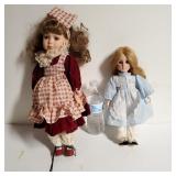 2 Porcelain Dolls