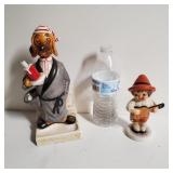 Vintage Dog Ashtray And  Goebel Figurine