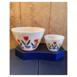 One Large & One Small Fire King Tulip Mixing