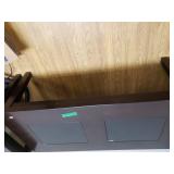 Dark Wood Coffee Table With Glass Inlay