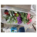 Tote Of Assorted Artificial Flowers