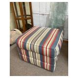 Coastal Striped Ottoman
