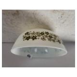 Pyrex Green Flowered Mixing Bowl