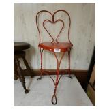 Antique Heartbroken Metal Chair