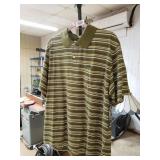 New George Green Jersey Striped Polo XL