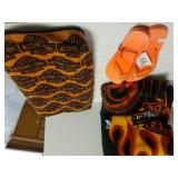 Harley Davidson Blanket, Cushion, Orange Flip