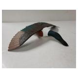 Wooden Flying Duck. Signed By Artist Rue