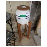 Crock Beverage Dispenser On Stand